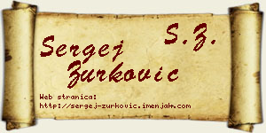 Sergej Zurković vizit kartica